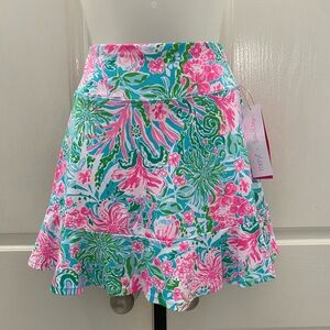 Lilly Pulitzer Luxletic Vibrant Floral Skirt Sz M